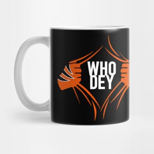 WHO DEY, Cincinnati Football themed artwork Mug